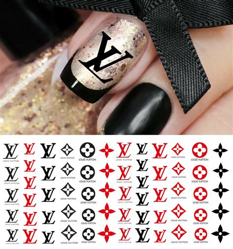 louis vuitton inspired nails|louis vuitton nail decals.